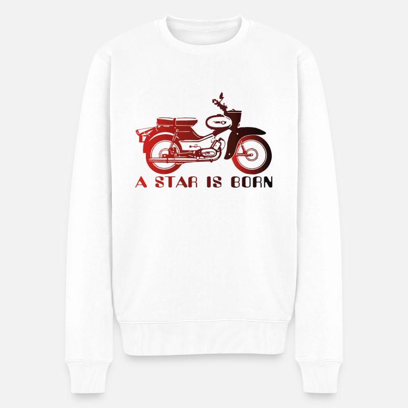 Simson Star is Born - Männer Premium Bio Pullover - Weiß
