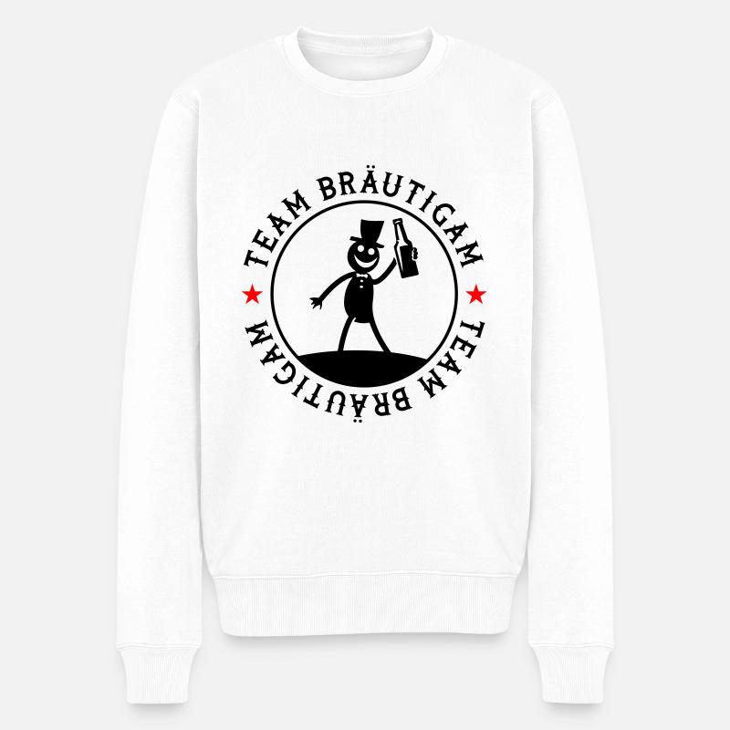 Équipe du marié de mariage - Pull Premium bio Homme - blanc