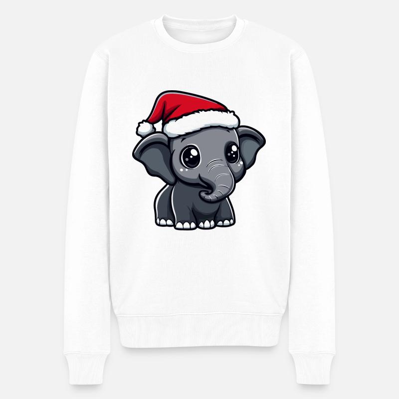 Noël mammouth Noël - Pull Premium bio Homme - blanc