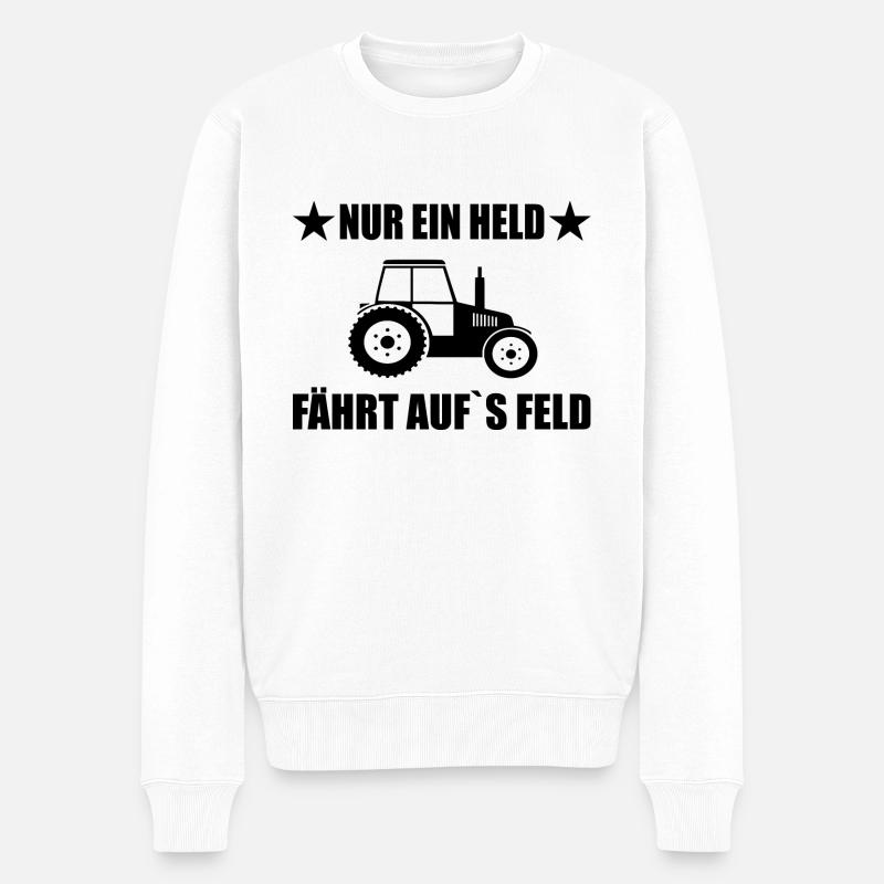 Traktor - Männer Premium Bio Pullover - Weiß