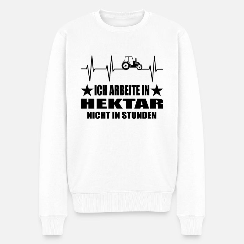 Traktor - Männer Premium Bio Pullover - Weiß