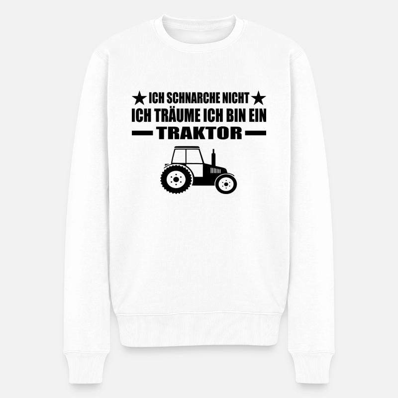 Traktor - Männer Premium Bio Pullover - Weiß
