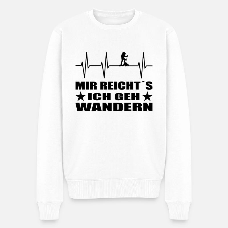 Wandern - Männer Premium Bio Pullover - Weiß