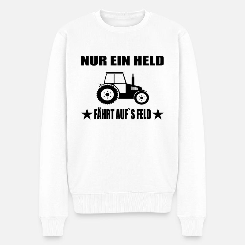Traktor - Männer Premium Bio Pullover - Weiß