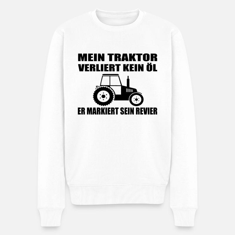 Traktor - Männer Premium Bio Pullover - Weiß