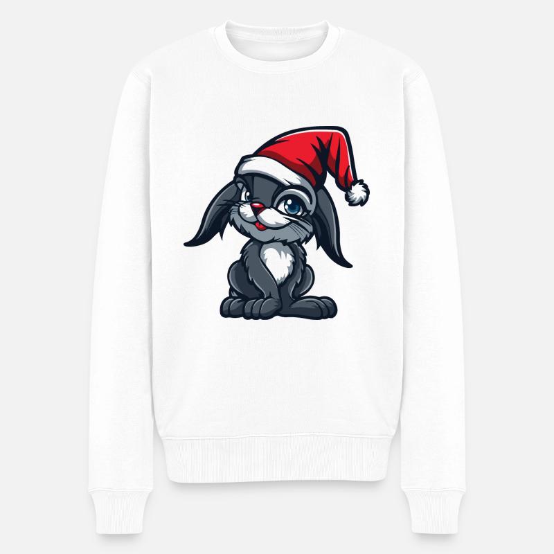 Lapin de Noël - Pull Premium bio Homme - blanc