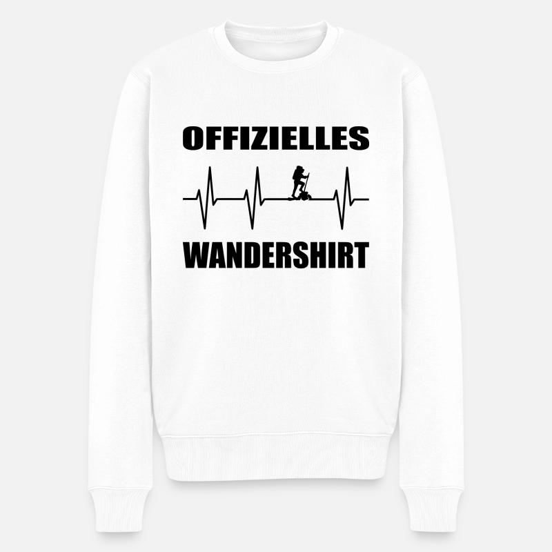 Wandern - Männer Premium Bio Pullover - Weiß