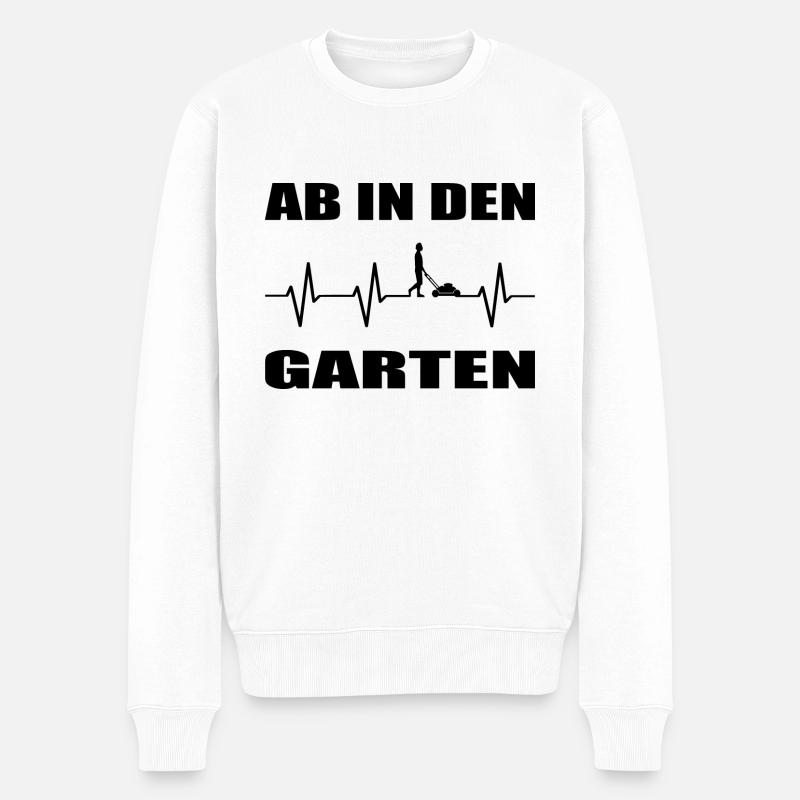 Garten - Männer Premium Bio Pullover - Weiß