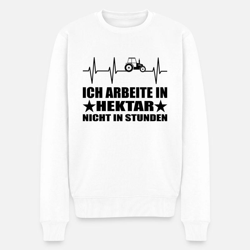 Traktor - Männer Premium Bio Pullover - Weiß