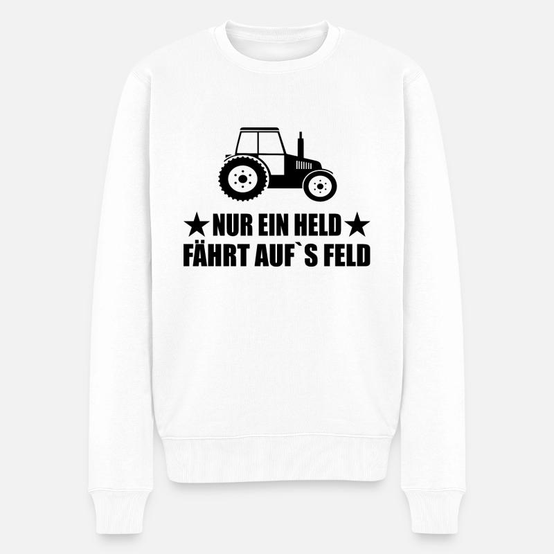 Traktor - Männer Premium Bio Pullover - Weiß