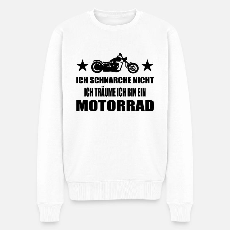 Motorrad - Männer Premium Bio Pullover - Weiß