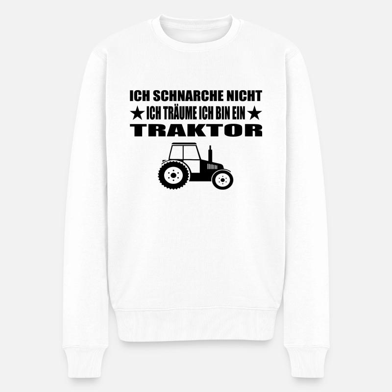 Traktor - Männer Premium Bio Pullover - Weiß