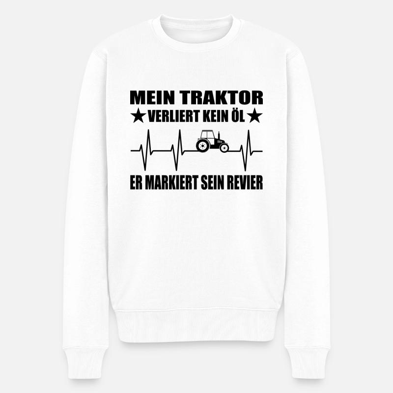 Traktor - Männer Premium Bio Pullover - Weiß