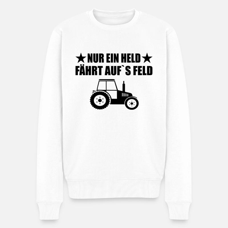 Traktor - Männer Premium Bio Pullover - Weiß