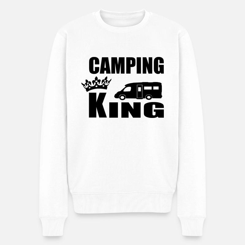camping - Männer Premium Bio Pullover - Weiß