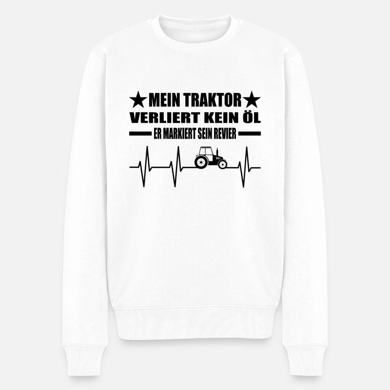 Traktor - Männer Premium Bio Pullover - Weiß