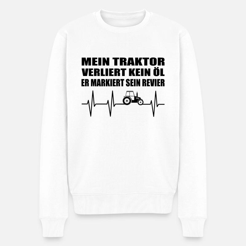 Traktor - Männer Premium Bio Pullover - Weiß
