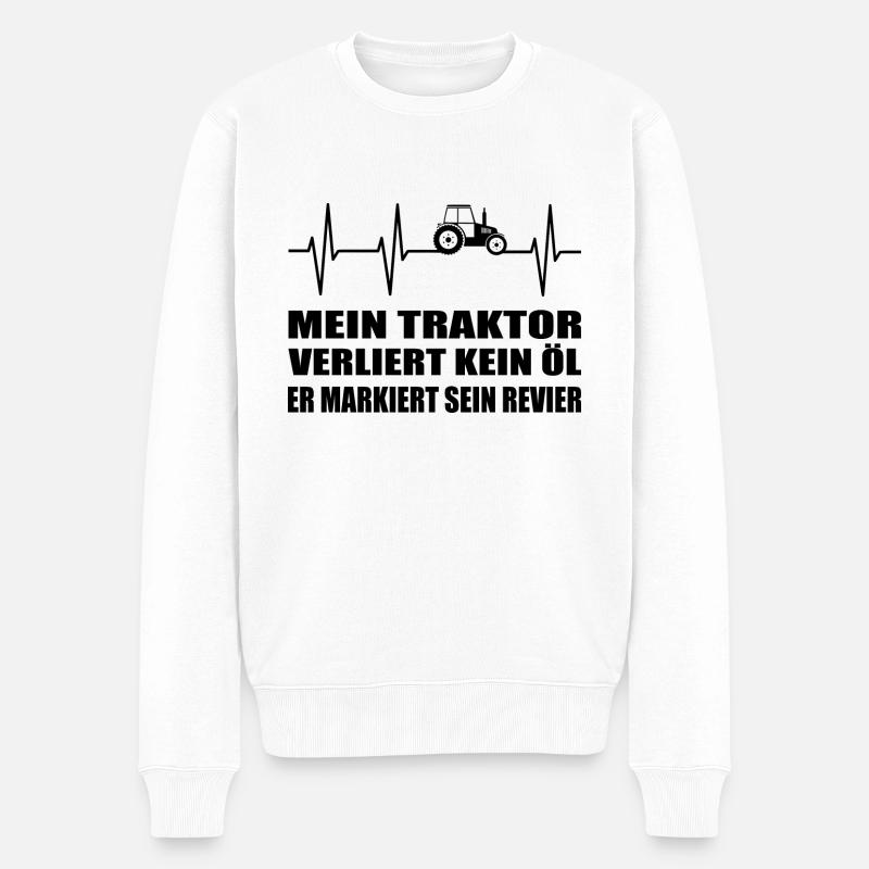 Traktor - Männer Premium Bio Pullover - Weiß