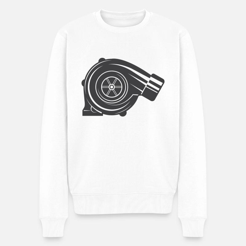 Turbolader - Männer Premium Bio Pullover - Weiß