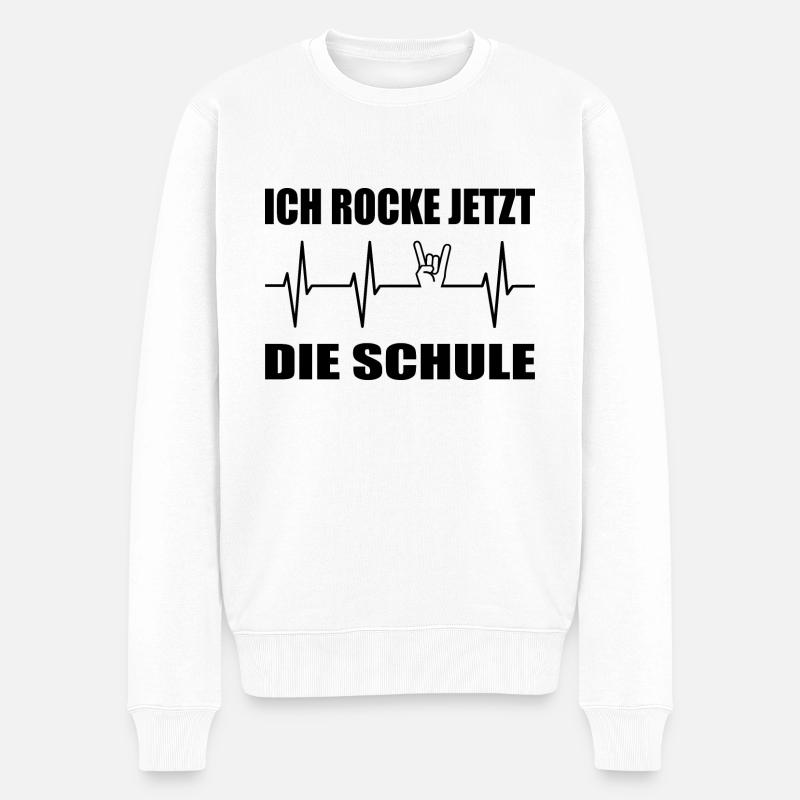 Einschulung - Männer Premium Bio Pullover - Weiß