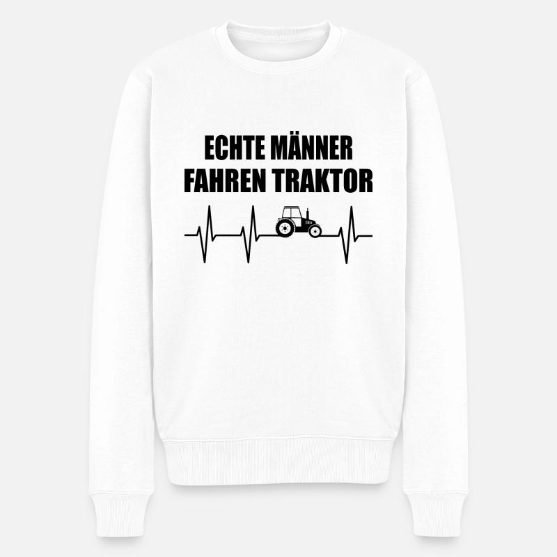 Traktor - Männer Premium Bio Pullover - Weiß