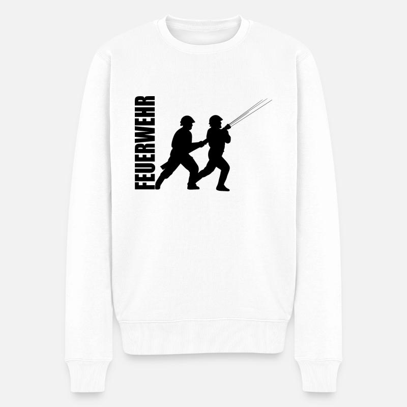 Feuerwehr - Männer Premium Bio Pullover - Weiß