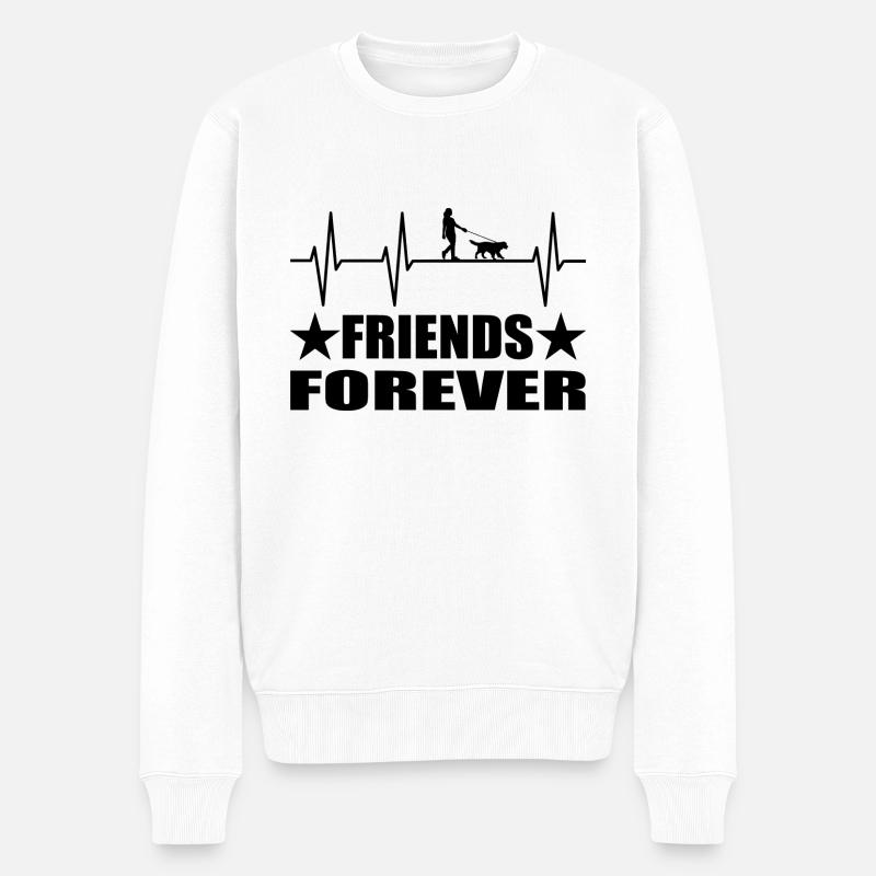 Hund - Männer Premium Bio Pullover - Weiß