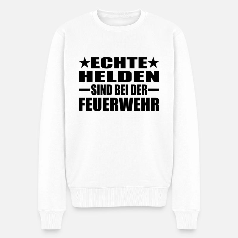 Feuerwehr - Männer Premium Bio Pullover - Weiß