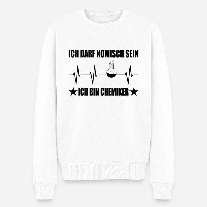 Chemie - Männer Premium Bio Pullover - Weiß