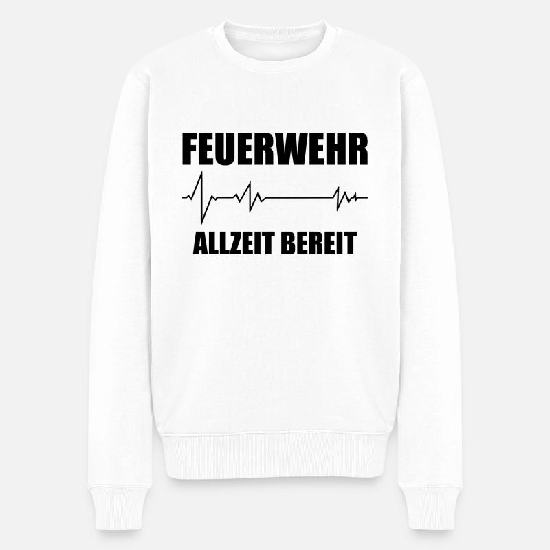 Feuerwehr - Männer Premium Bio Pullover - Weiß
