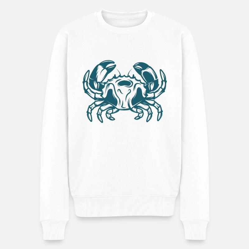 Meerestiere - Männer Premium Bio Pullover - Weiß