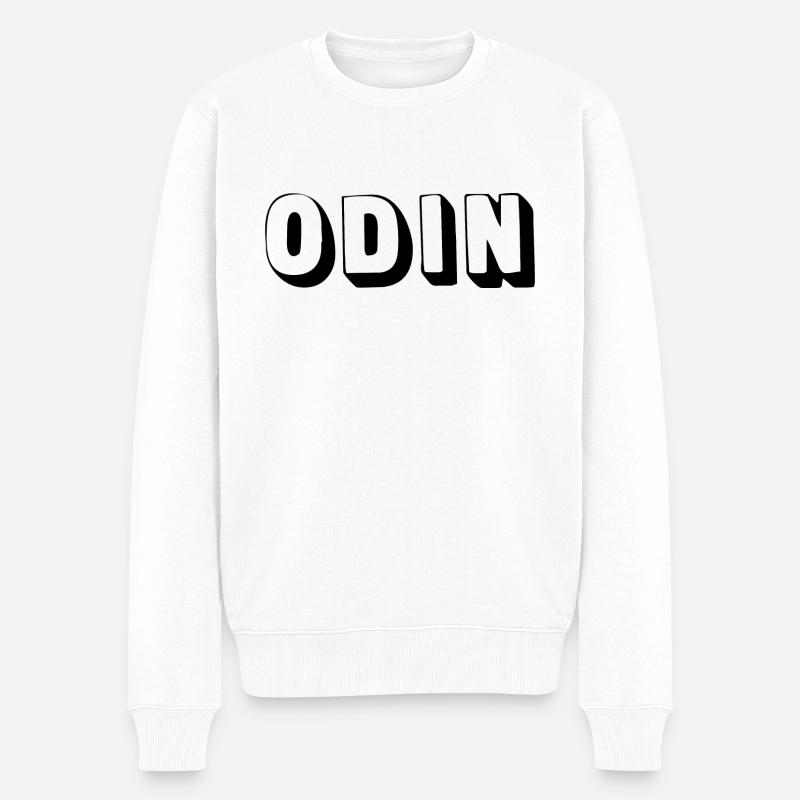 Name - Odin - Männer Premium Bio Pullover - Weiß