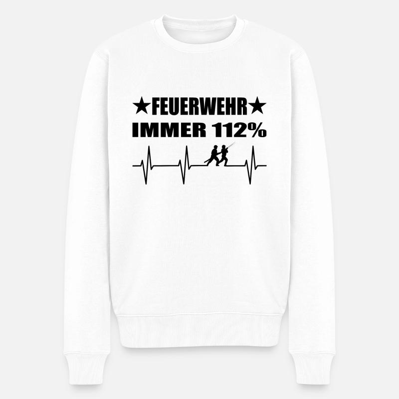 Feuerwehr - Männer Premium Bio Pullover - Weiß
