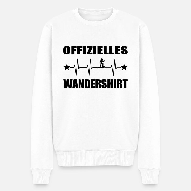 Wandern - Männer Premium Bio Pullover - Weiß