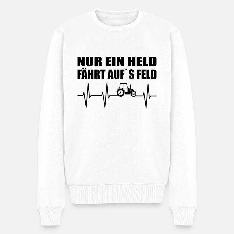 Traktor - Männer Premium Bio Pullover - Weiß