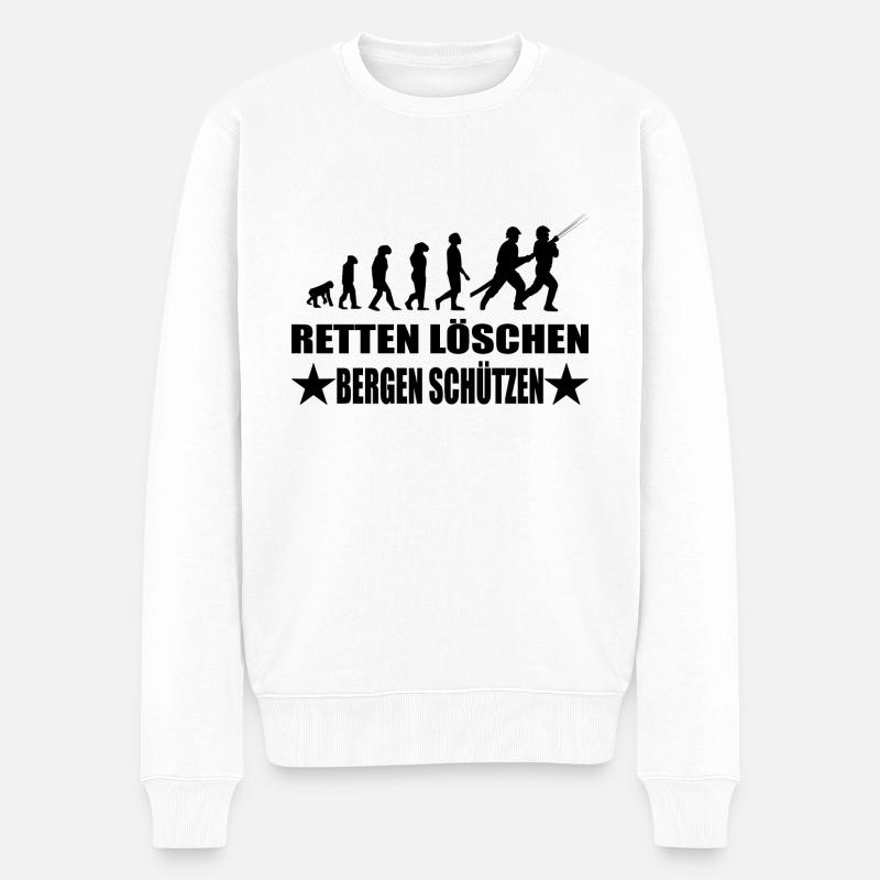 Feuerwehr - Männer Premium Bio Pullover - Weiß