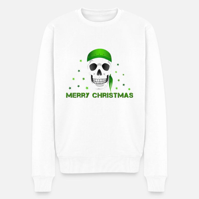 Merry Christmas - Männer Premium Bio Pullover - Weiß