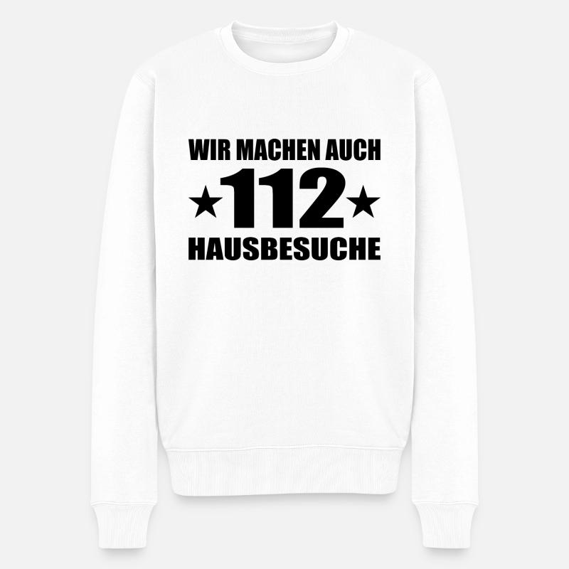 Feuerwehr - Männer Premium Bio Pullover - Weiß