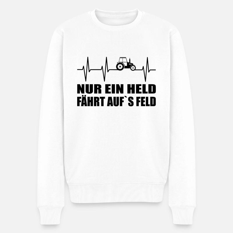 Traktor - Männer Premium Bio Pullover - Weiß