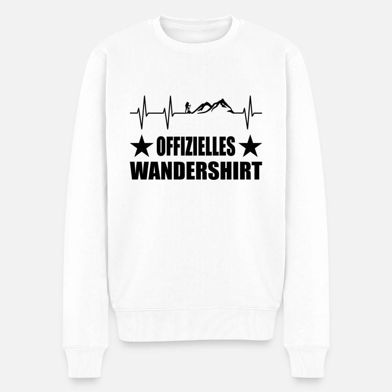 Wandern - Männer Premium Bio Pullover - Weiß