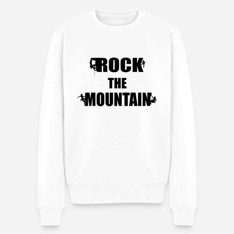 Bergsteiger - Männer Premium Bio Pullover - Weiß