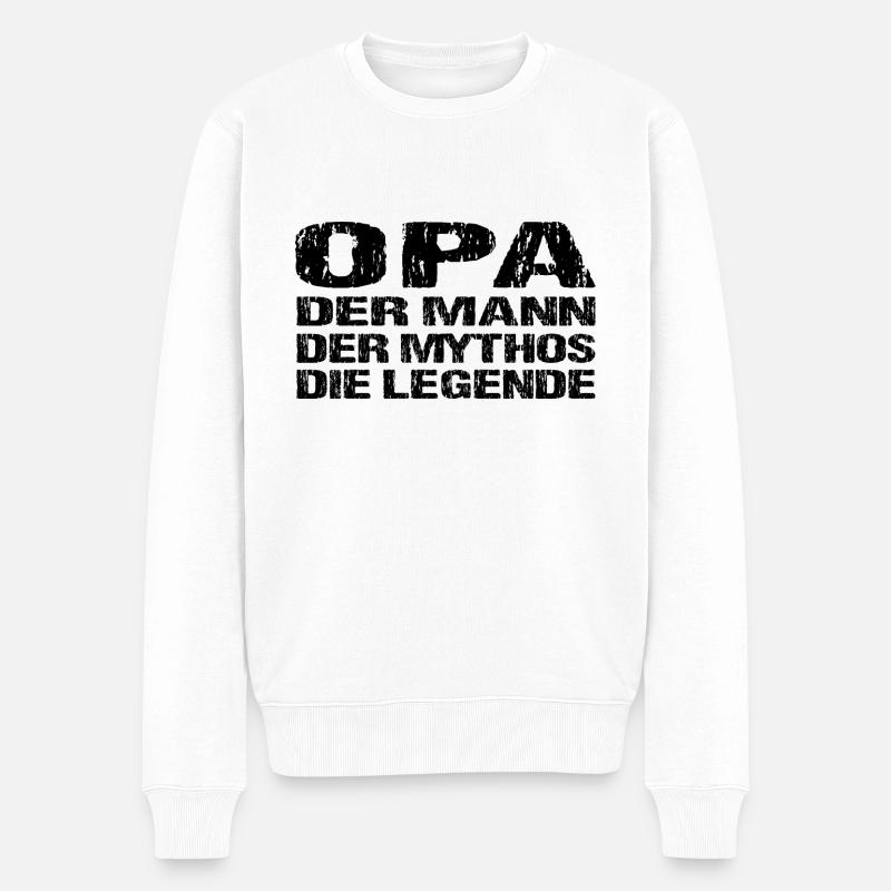 Opa - Männer Premium Bio Pullover - Weiß