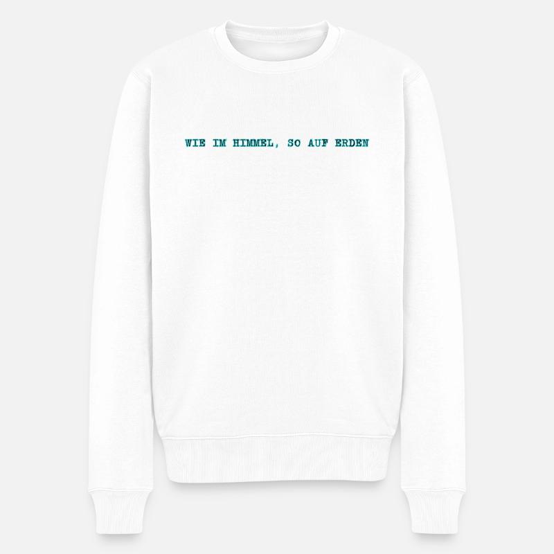 Das Vaterunser - Männer Premium Bio Pullover - Weiß