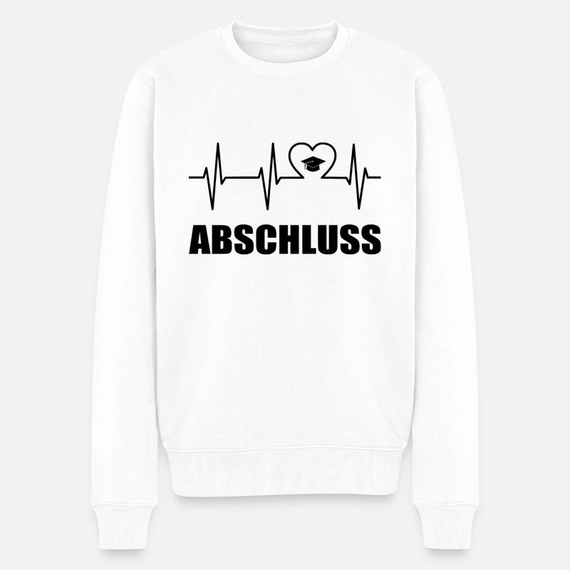 Abschluss - Männer Premium Bio Pullover - Weiß
