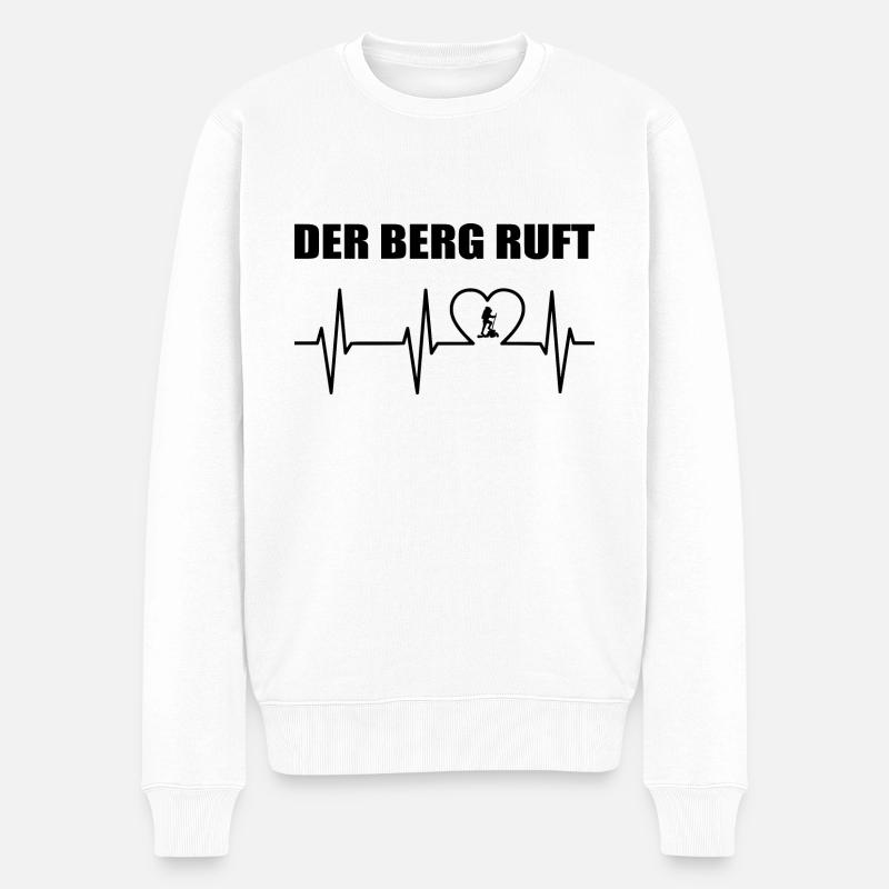 Wandern - Männer Premium Bio Pullover - Weiß