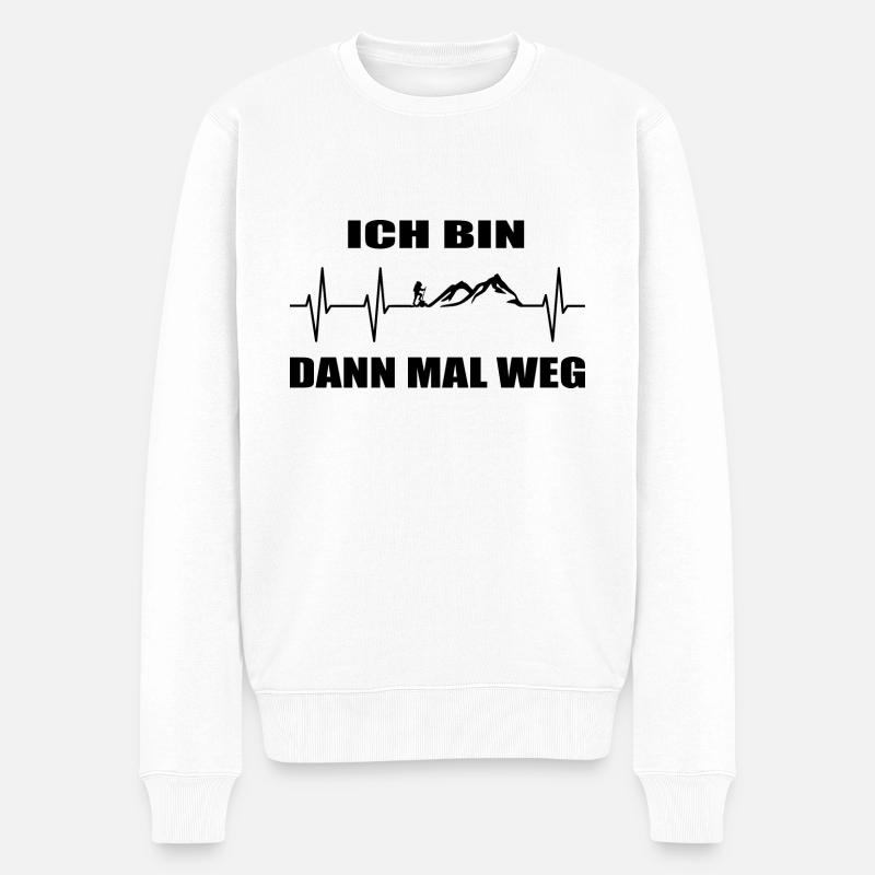 Wandern - Männer Premium Bio Pullover - Weiß