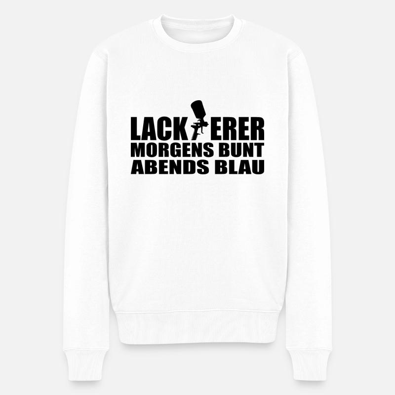 Lackierer - Männer Premium Bio Pullover - Weiß