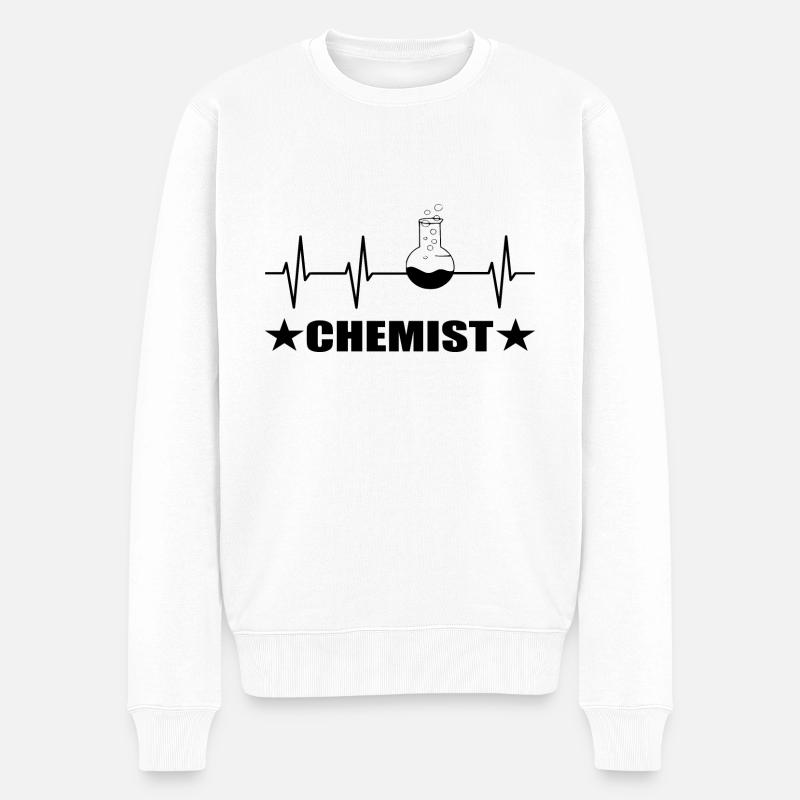 Chemie - Männer Premium Bio Pullover - Weiß