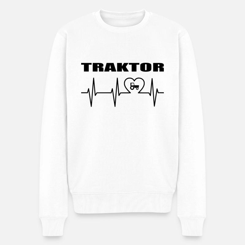 Traktor - Männer Premium Bio Pullover - Weiß