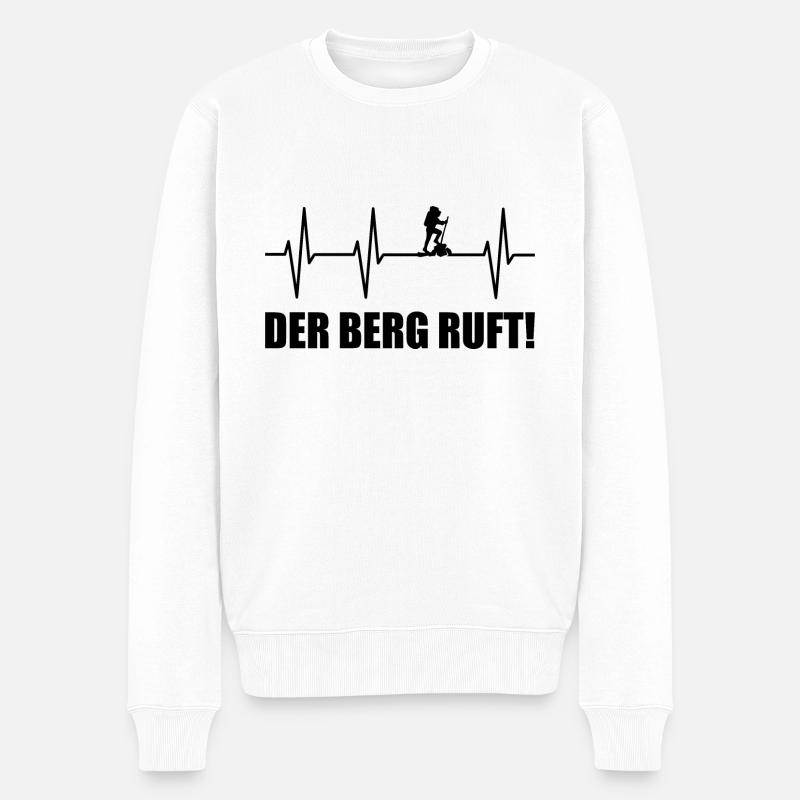 Wandern - Männer Premium Bio Pullover - Weiß